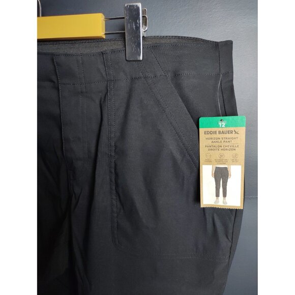 Eddie Bauer Black Tech Pants NWT Women’s Outdoor Hiking Travel Trousers - Picture 3 of 7